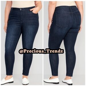 Old Navy High-Waisted Wow Super-Skinny Jeans Plus Size 28 “Dark Rinse”